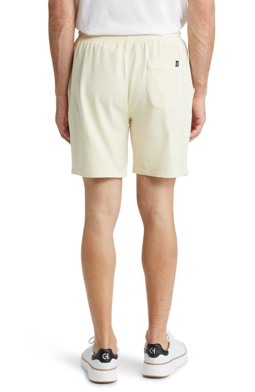Stone Rose Acid Wash Fleece Sweat Shorts In Sand