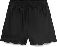 MANGO Embroidered Cotton Shorts