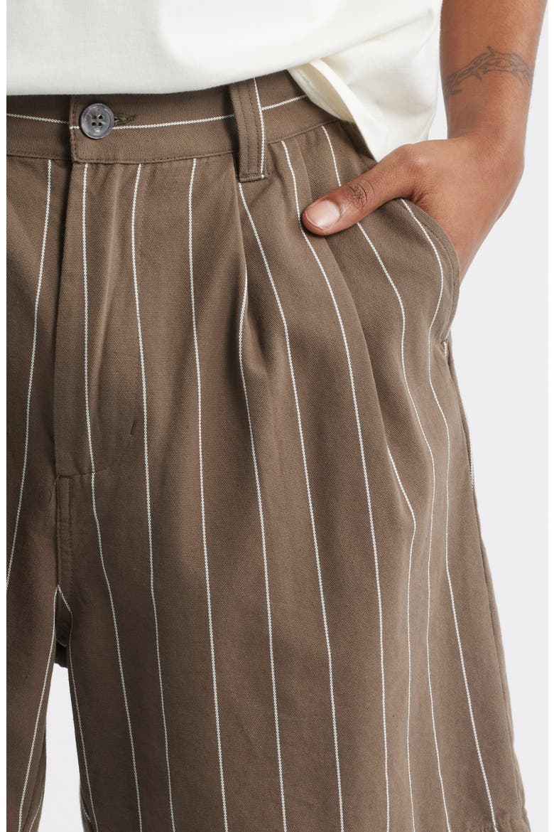 Foster Pleated Stripe Shorts, Alternate, color, CANTEEN MULTI