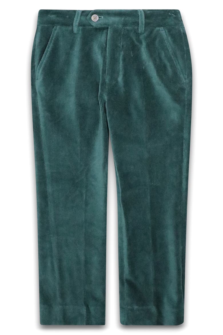Kids' Velvet Suit Pants, Main, color, EVERGREEN