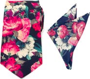 Cufflinks, Inc. Floral Silk Tie & Pocket Square