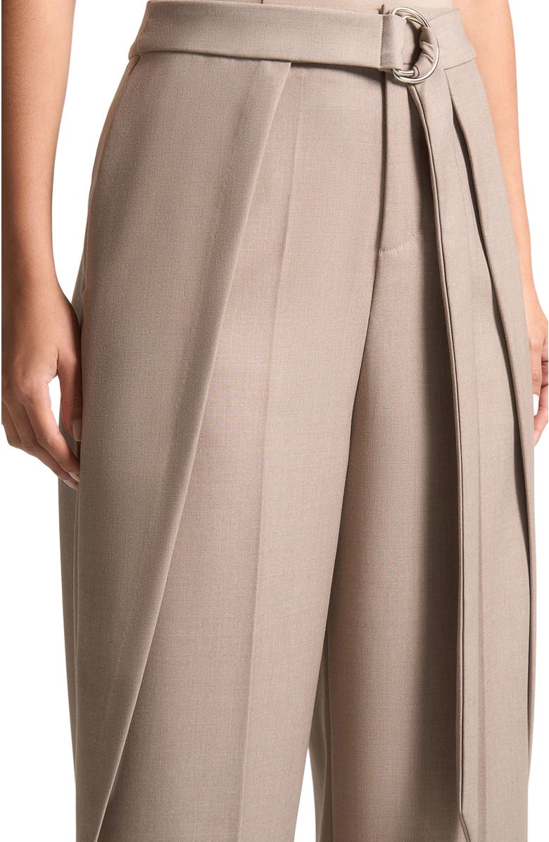 Manière De Voir Foldover Trousers with D-Ring Belt, Alternate, color, Taupe