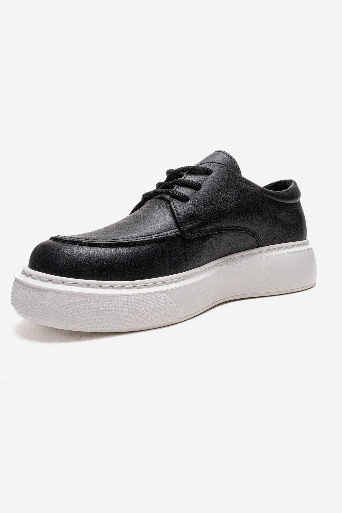 Forever & Always Shoes Mareon Leather Lace Up Sneaker, Alternate, color, Black