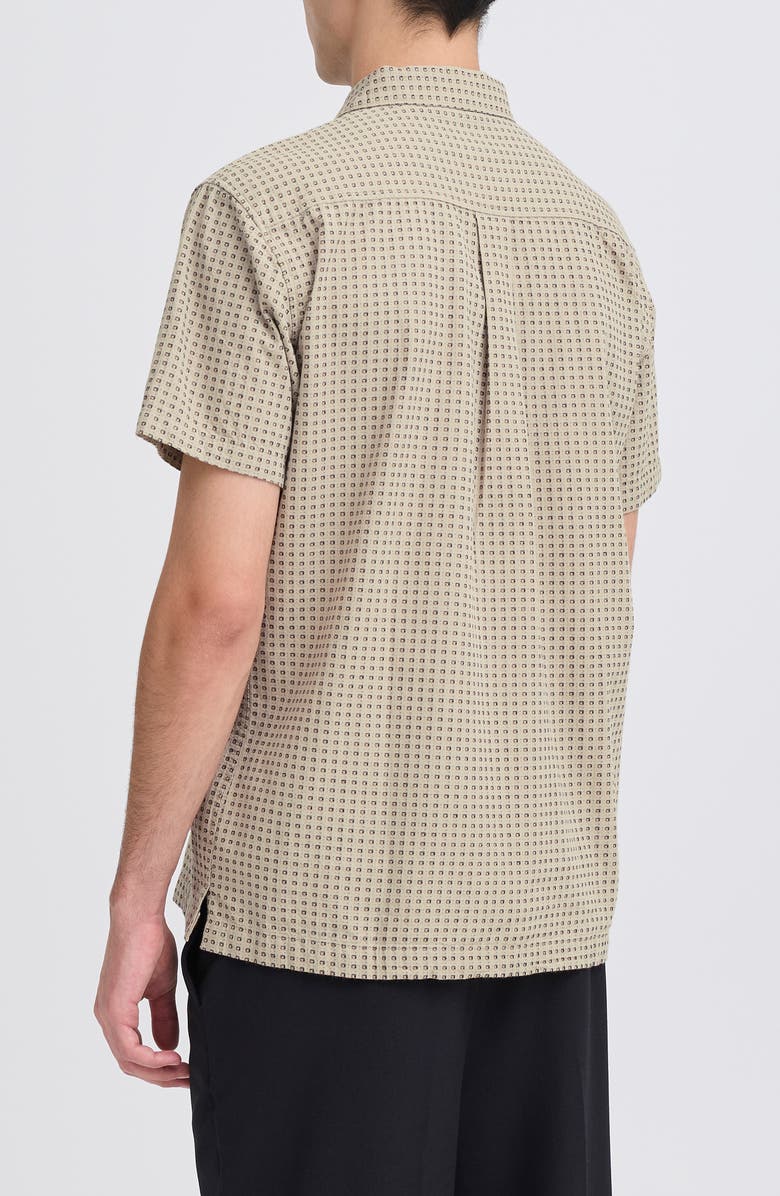 CASUAL FRIDAY Short Sleeve Cotton Button-Up Shirt, Alternate, color, Island Fossil