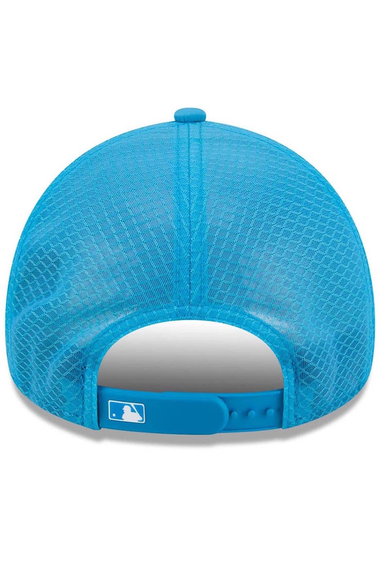 New Era Men's New Era Blue Miami Marlins 2026 Batting Practice Apex 9FORTY Adjustable Trucker Hat, Alternate, color, Blue