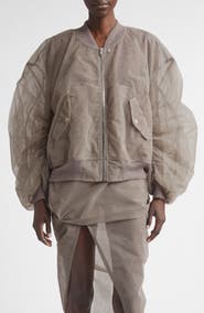 Rick Owens Secchia Tulle Bomber Jacket