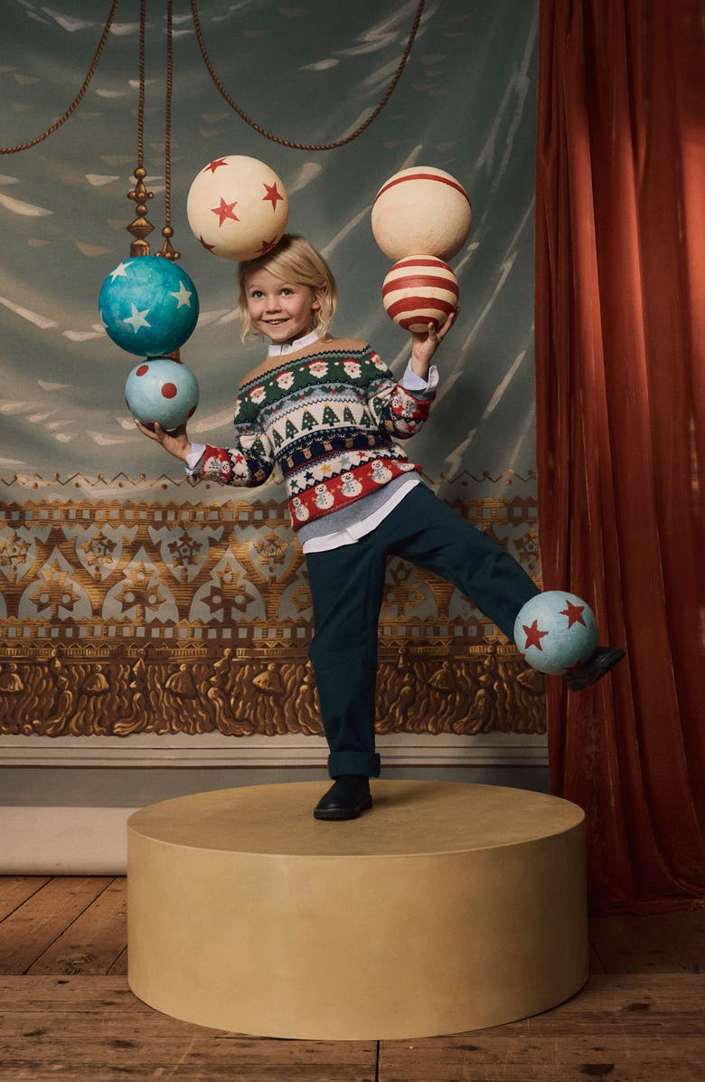 Mini Boden Kids
 Fair Isle Crewneck Sweater, Alternate, color, 