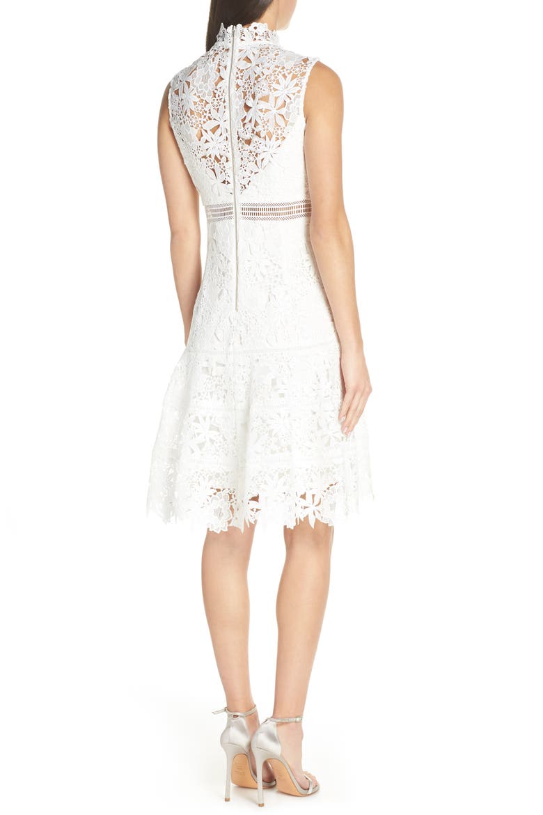 Elise Lace Cocktail Dress, Alternate, color, IVORY