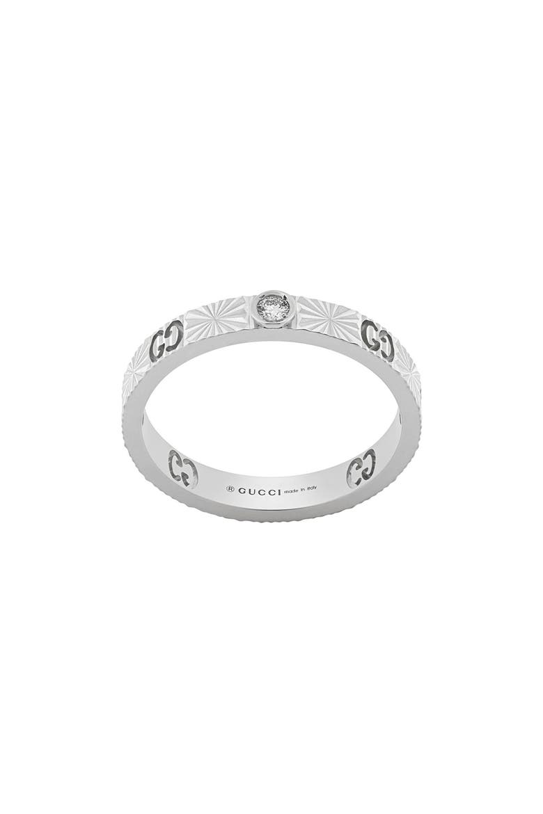 Icon Star Diamond Ring Band, Main, color, 18K WHITE GOLD