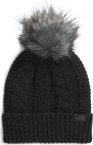 The North Face Oh Mega Faux Fur Pompom Beanie