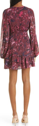 Ted Baker London Verino Floral Print Long Sleeve Tiered