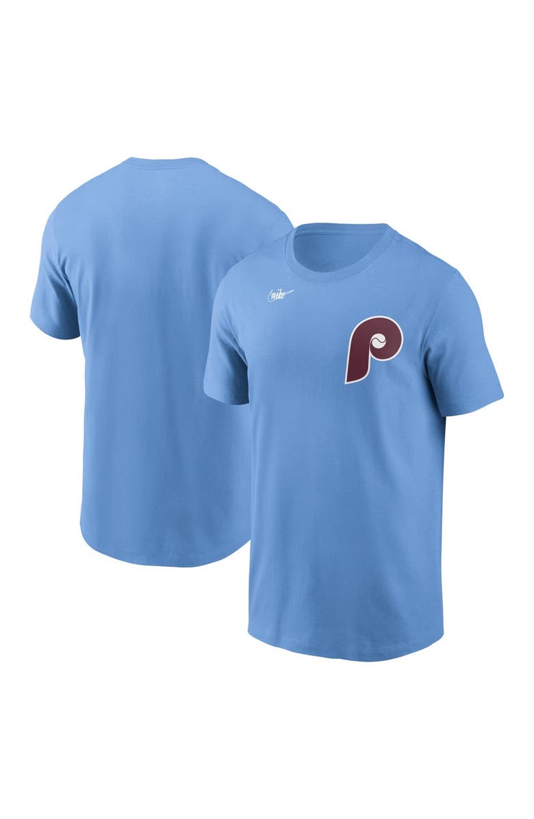 Nike Men's Nike Light Blue Philadelphia Phillies Cooperstown Wordmark T-Shirt, Main, color, Light Blue
