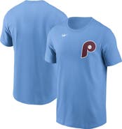 Nike Men's Nike Light Blue Philadelphia Phillies Cooperstown Wordmark T-Shirt