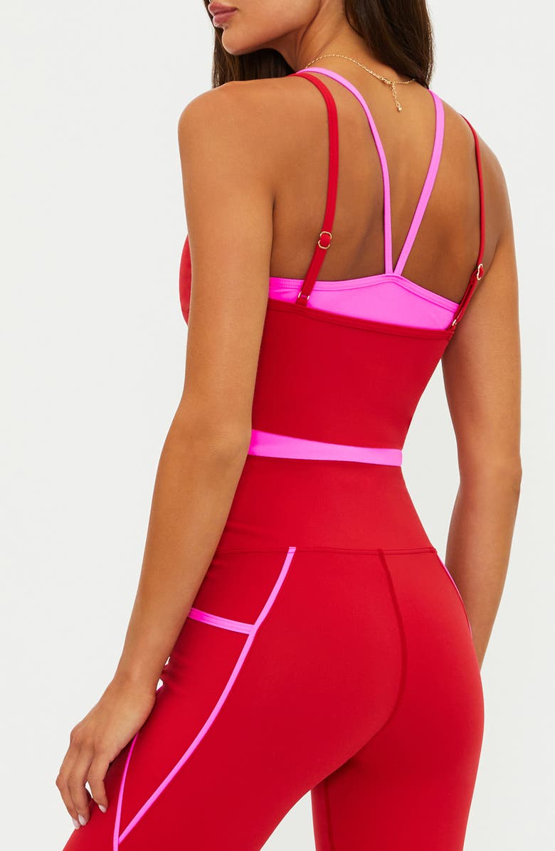 Beach Riot Vinny Colorblock Tank, Alternate, color, Royal Red