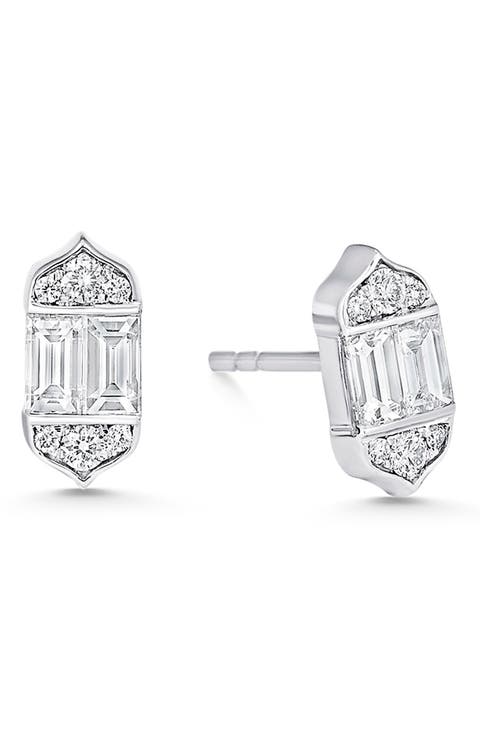 Taj Diamond Stud Earrings