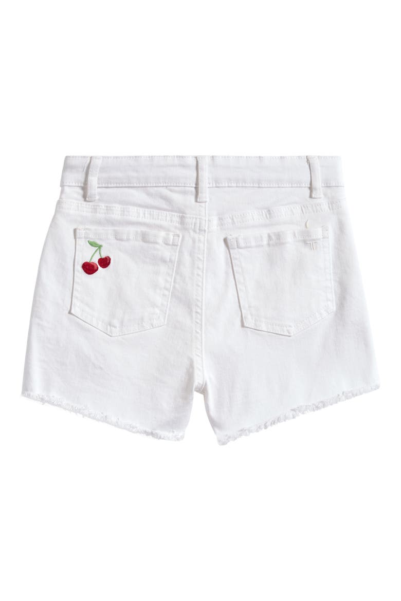 Fruit Embroidery Denim Shorts, Alternate, color, WHITE