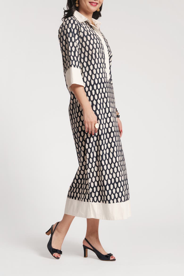Tracey Midi Dress Loop, Alternate, color, Navy/Multi
