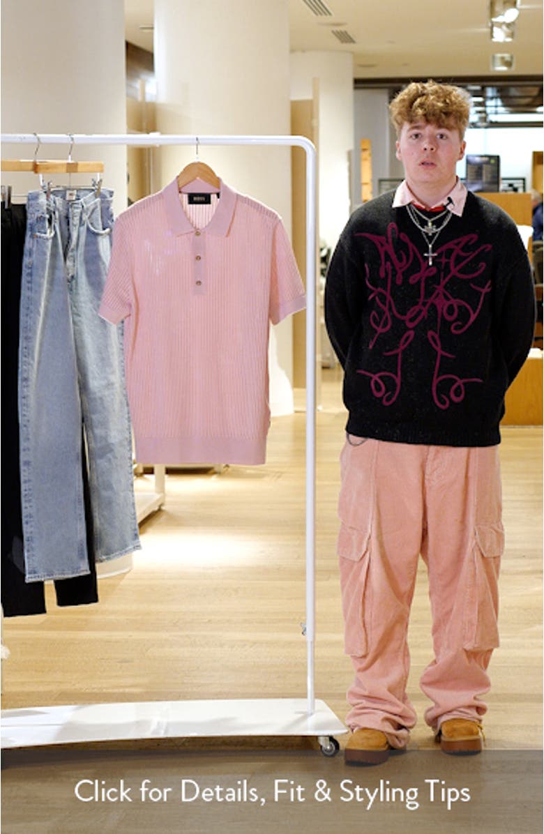 Justin Silk & Cotton Polo Sweater, sales video thumbnail