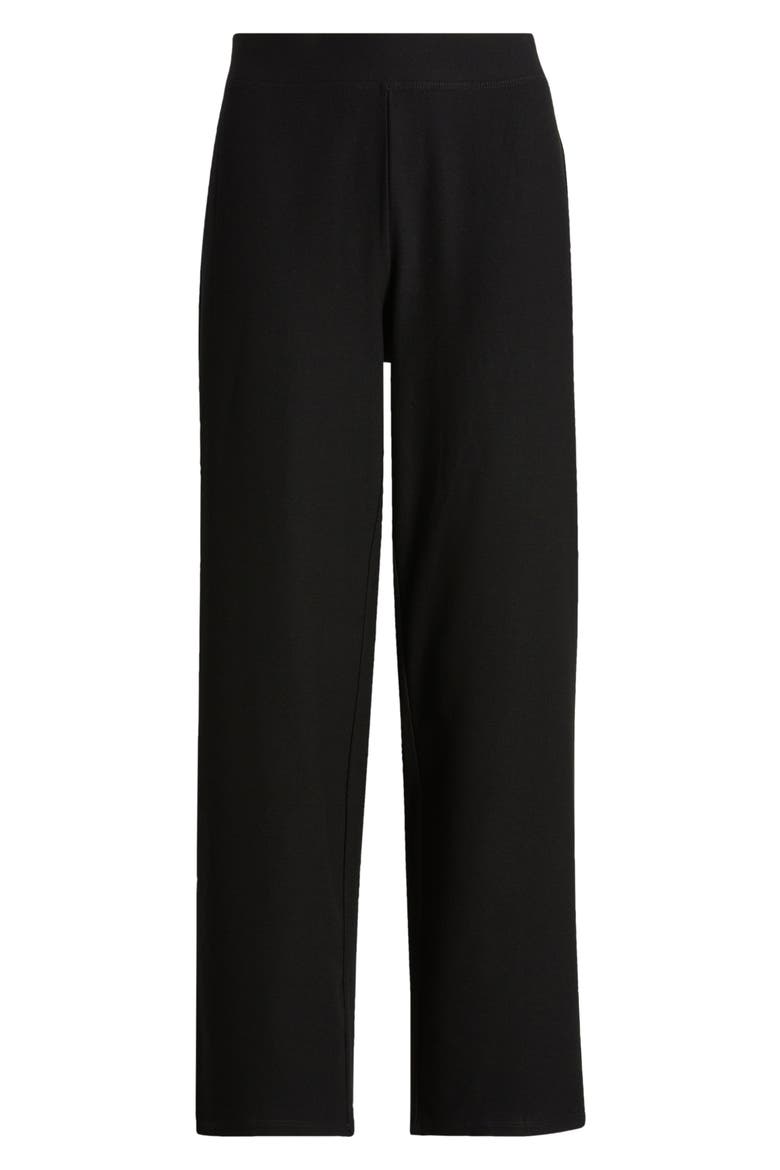 Ankle Straight Leg Stretch Pants, Alternate, color, BLACK