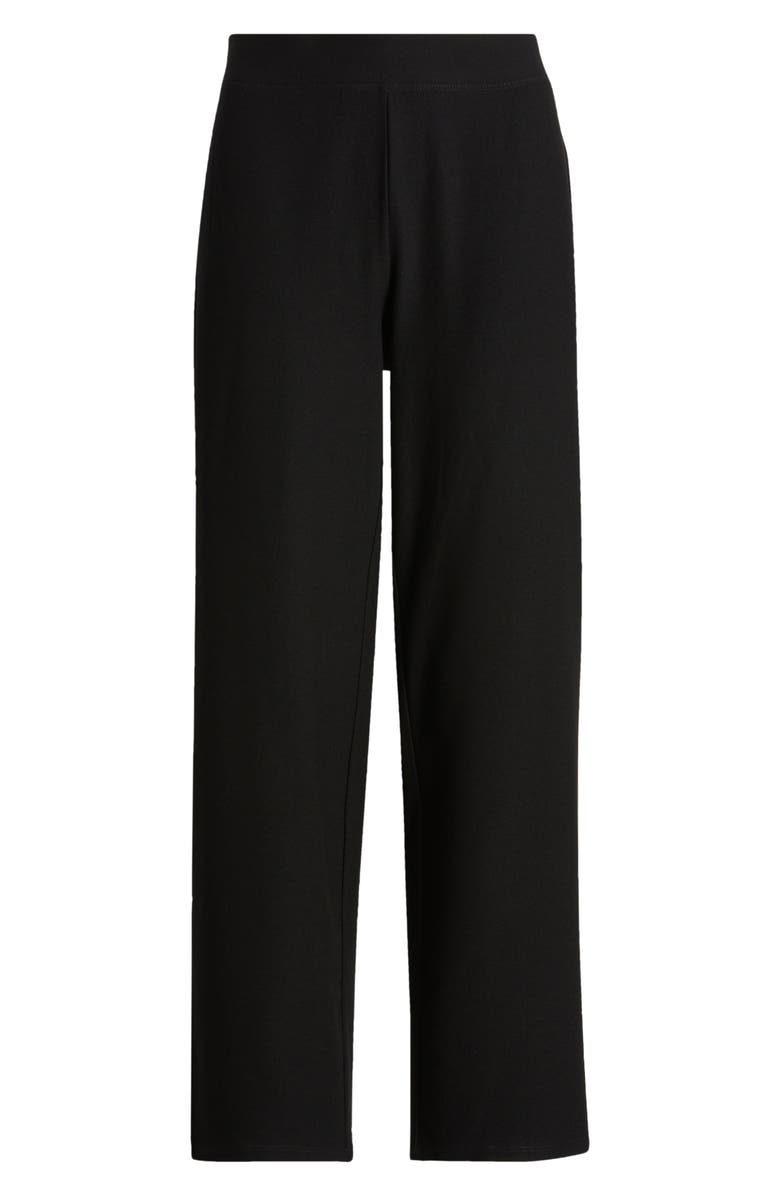 Eileen Fisher Ankle Straight Leg Stretch Pants, Alternate, color, Black