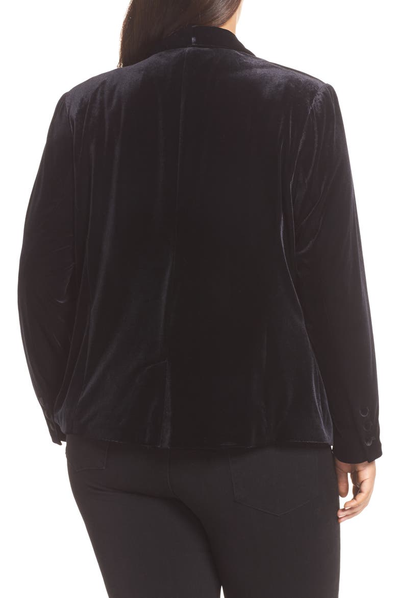 Velvet Blazer, Alternate, color, RICH BLACK