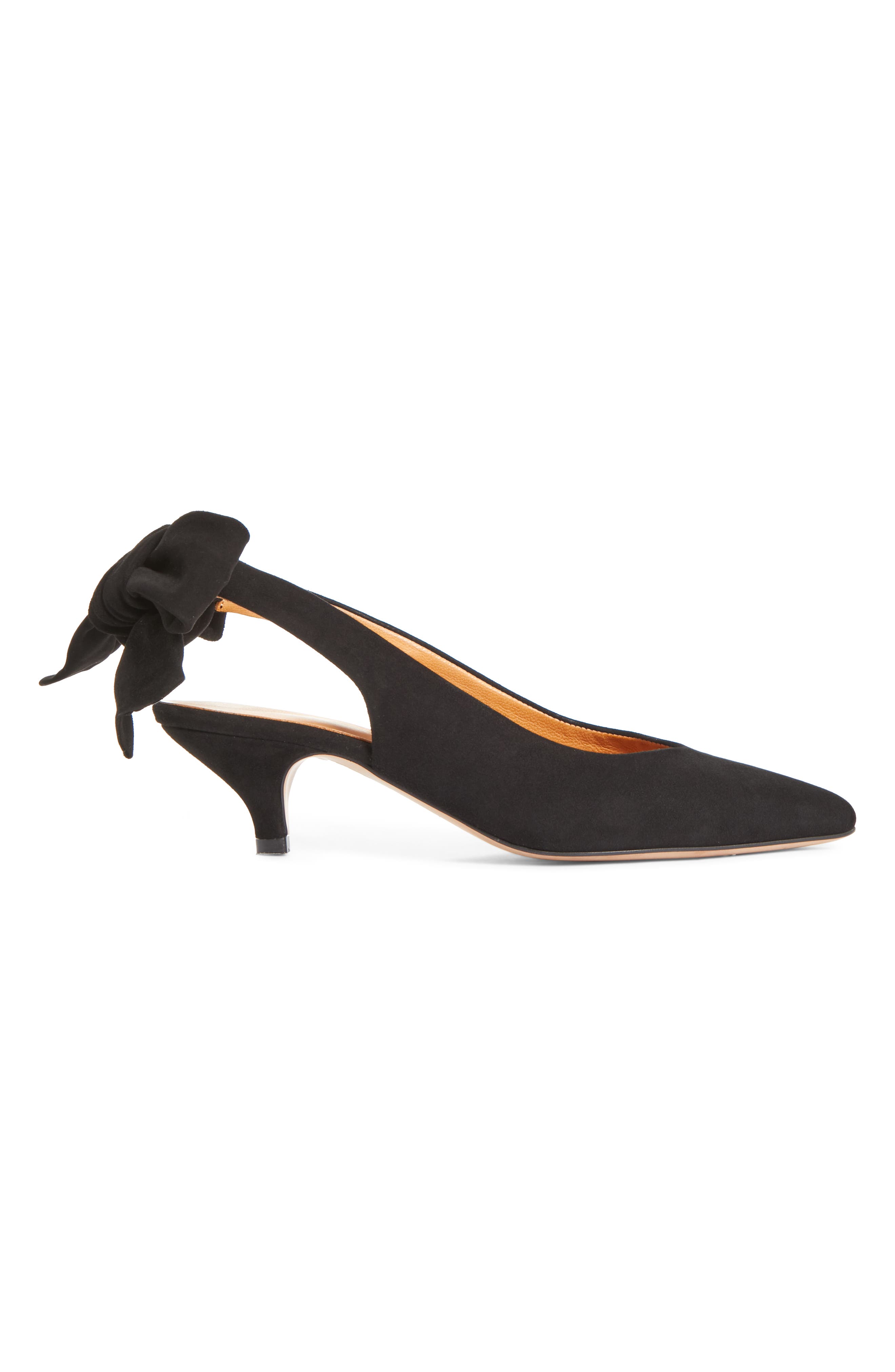 Bow Kitten Heel Pump, Alternate, color, BLACK 099