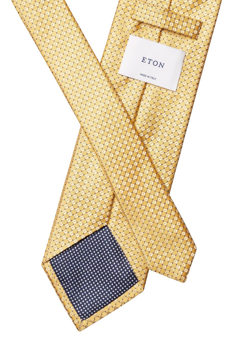 Neat Geometric Silk Tie, Alternate, color, LIGHT YELLOW