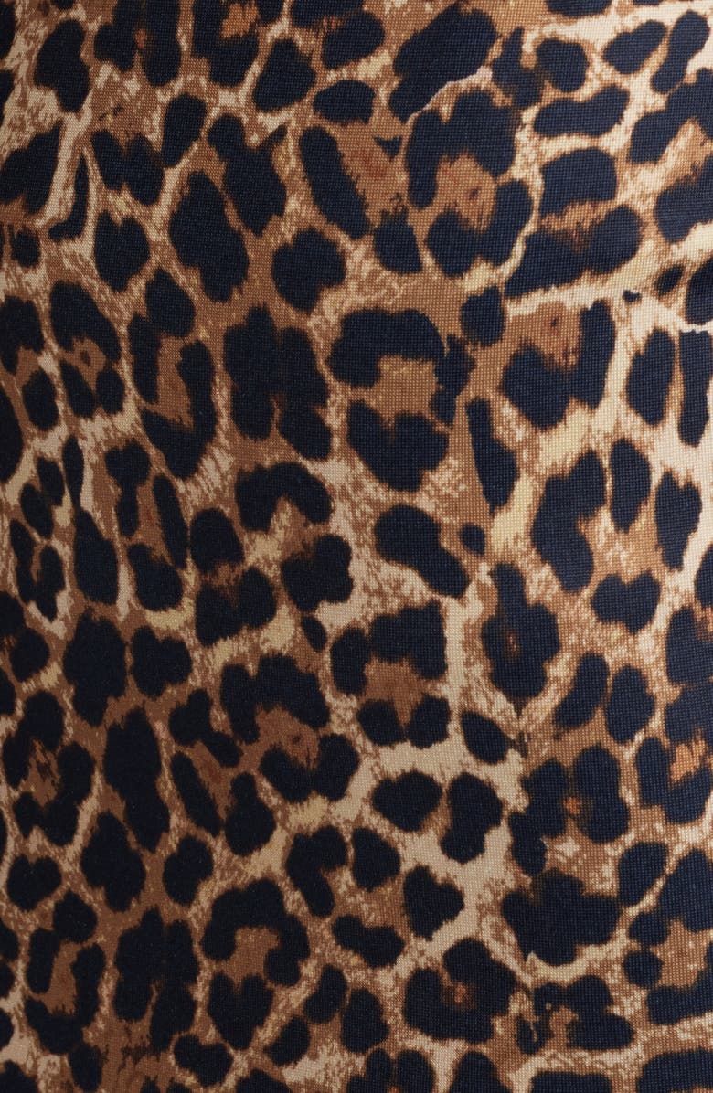 bebe X Ciara Long Sleeve Open Back Chain Maxi Dress, Alternate, color, Brown Multi