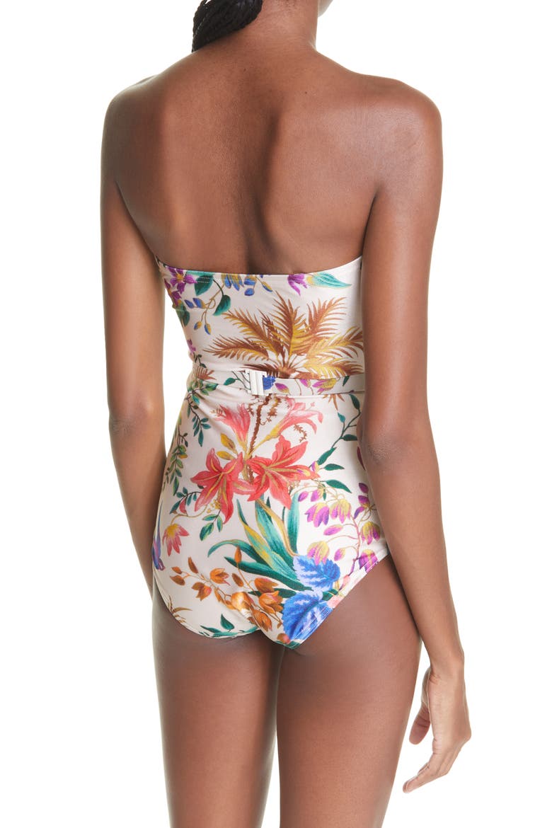 Tropicana Floral One-Piece Swimsuit, Alternate, color, CREAM FLORAL