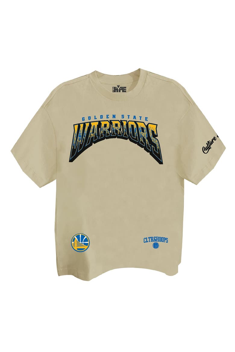 Unisex Two Hype Cream Golden State Warriors Drip & Dime Elevated Drop Shoulder T-Shirt, Alternate, color, Cream
