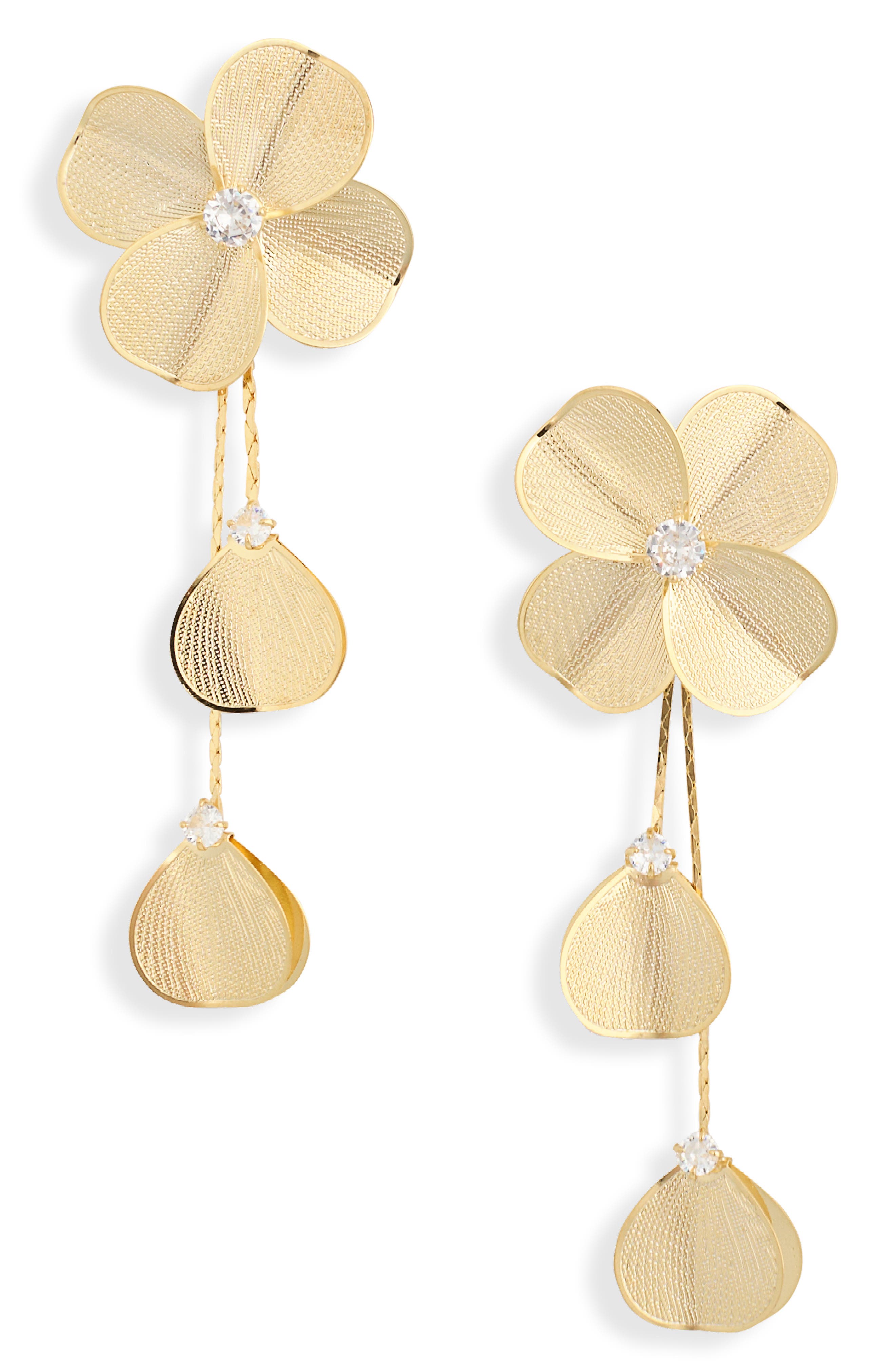 EYE CANDY LOS ANGELES Felicity Floral Statement Earrings