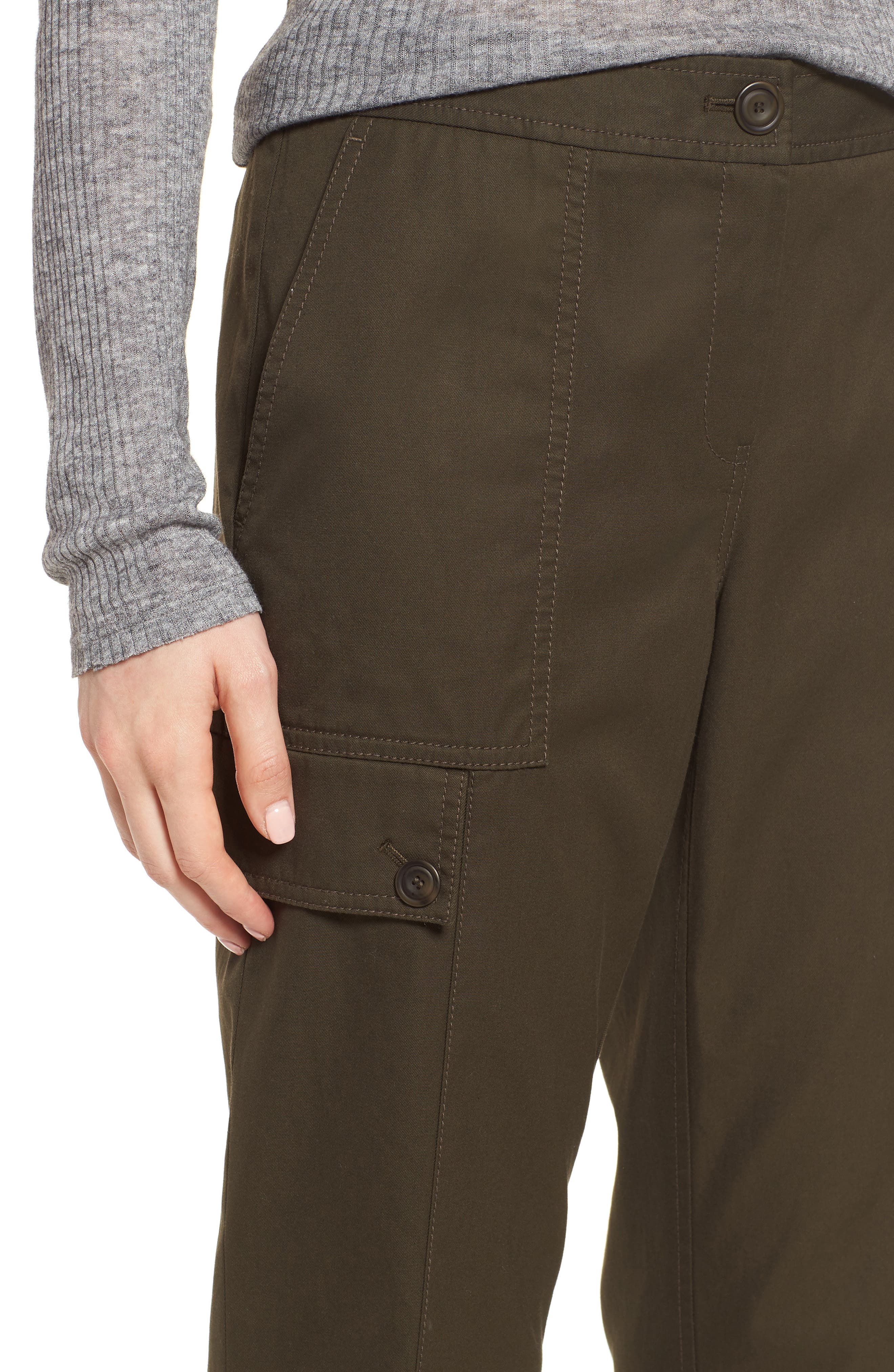 Nordstrom Signature Tab Over Cotton Utility Pants (Women) | Nordstromrack