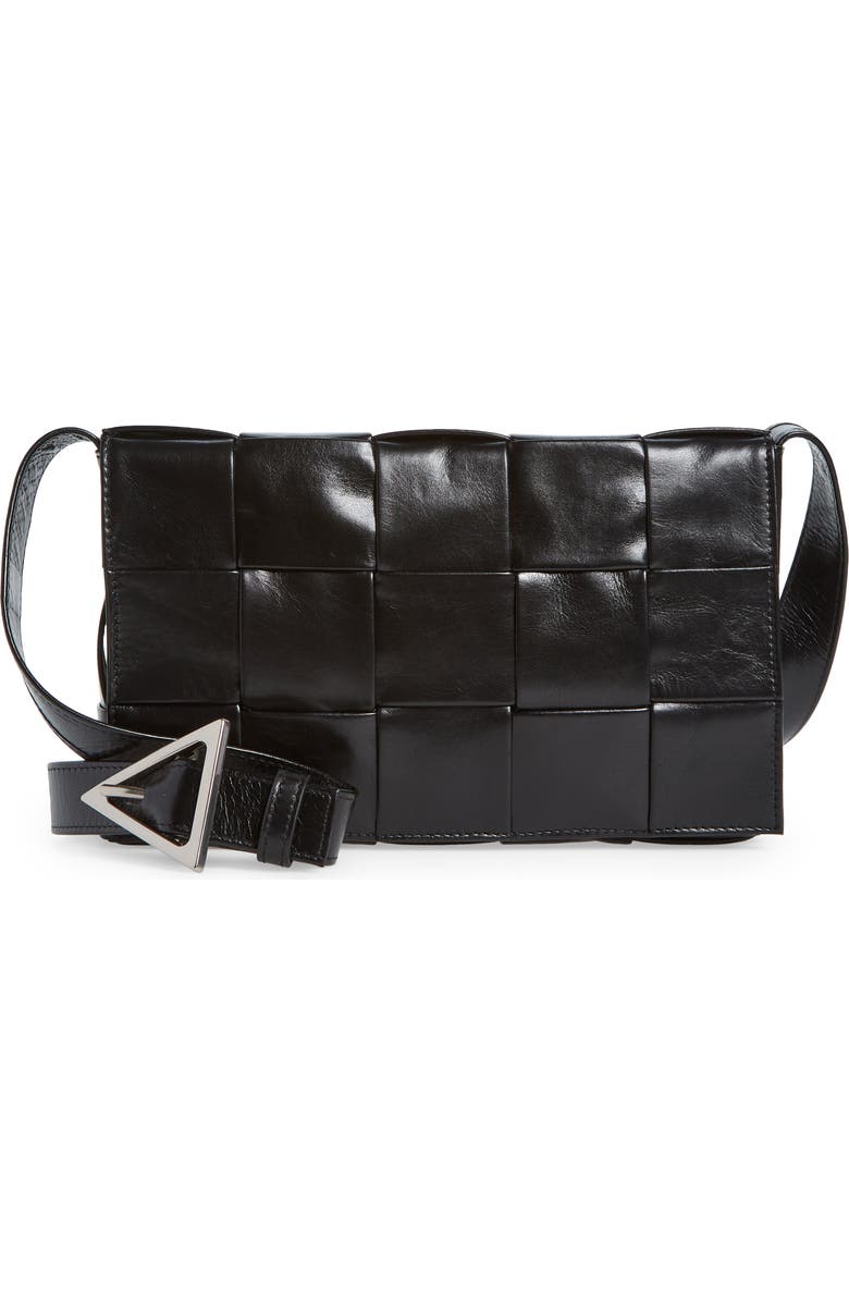 Bottega Veneta Cassette Intrecciato Leather Crossbody Bag, Main, color,