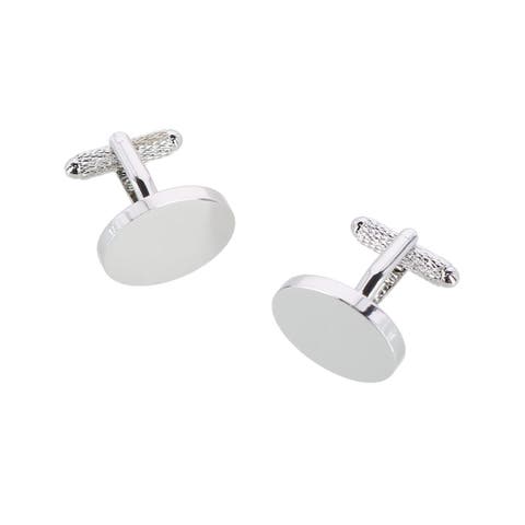Asher Oval Brass  Cufflinks