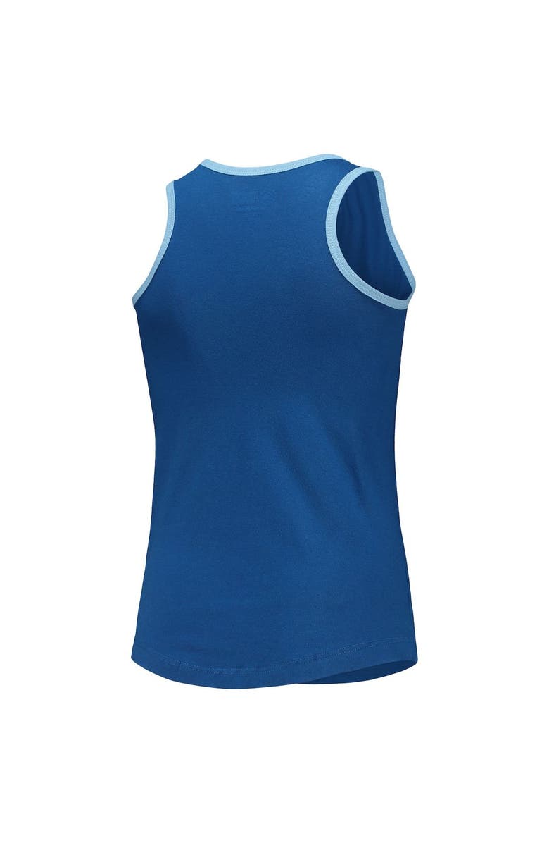 New Era Girls Youth New Era Royal Kansas City Royals Henley Tank Top, Alternate, color, Royal