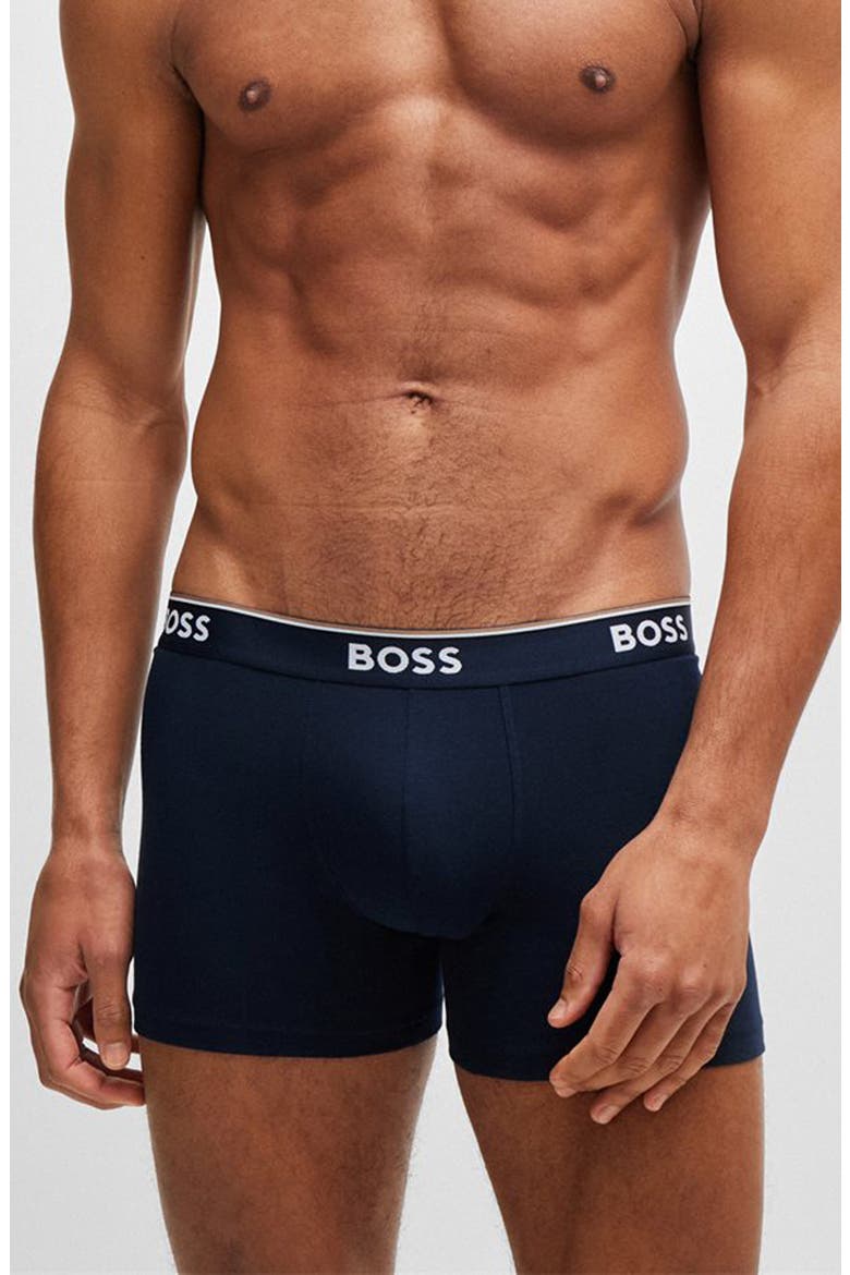 3-Pack Power Stretch Cotton Boxer Briefs, Alternate, color, BLUE