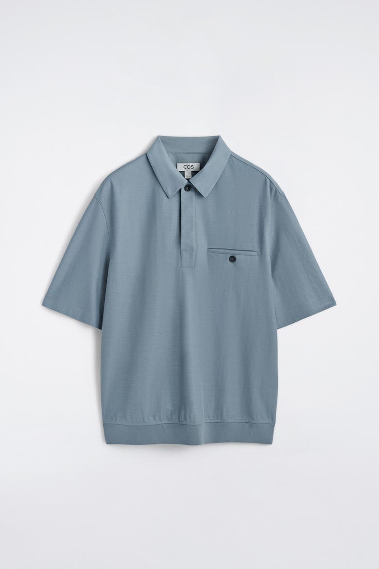 Fluid Jersey Polo Shirt, Alternate, color, BLUE