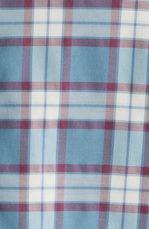 Johnnie-o Feldy Plaid Stretch Button-down Shirt In Blue