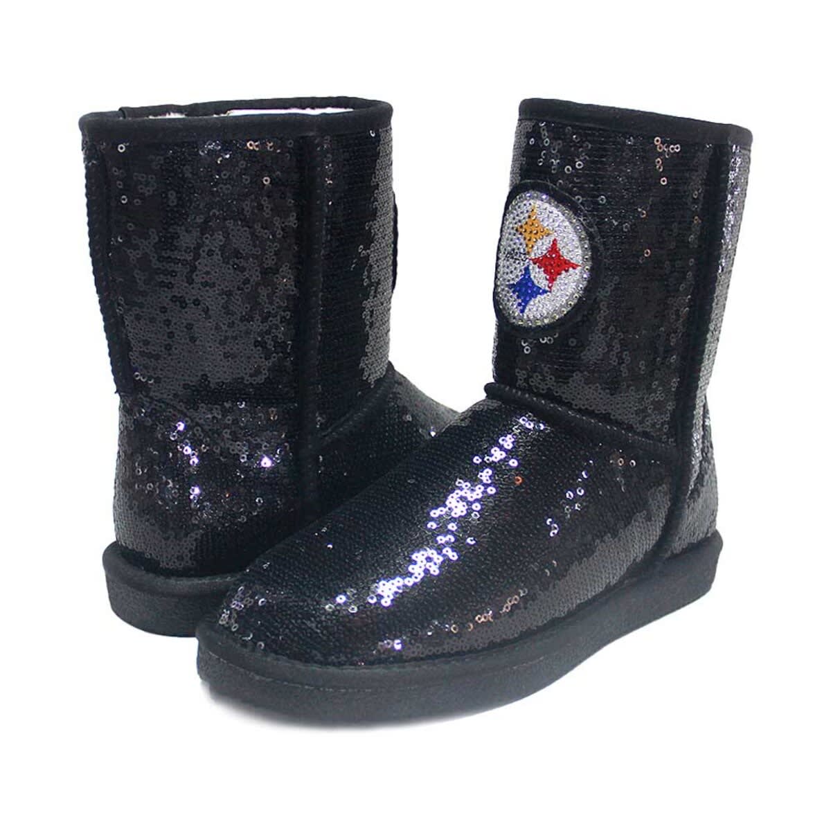 CUCE Women's Cuce Pittsburgh Steelers Sequin Boots, Alternate, color, 