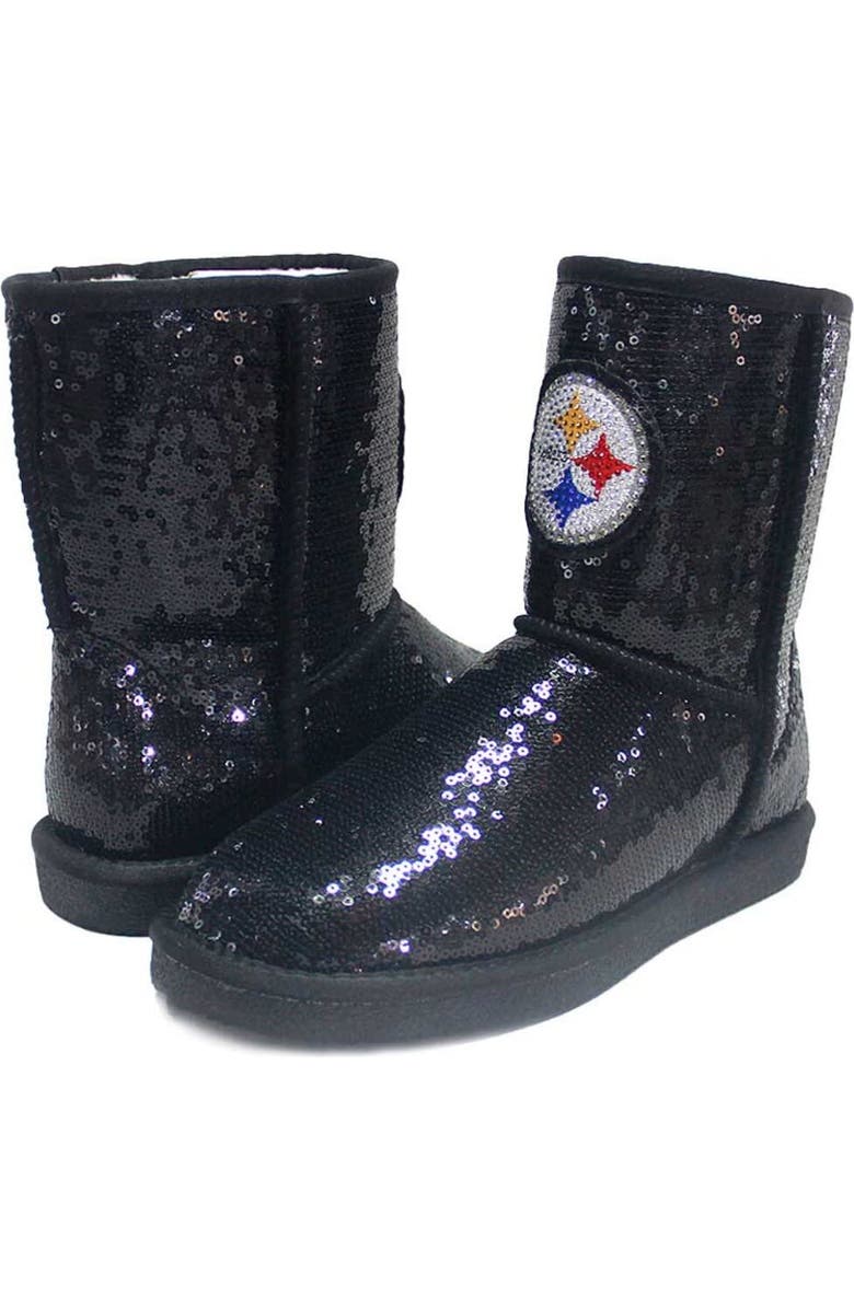 CUCE Women's Cuce Pittsburgh Steelers Sequin Boots, Alternate, color,