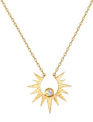 Satya Jewelry Unveiling Dreams White Topaz Starburst Necklace