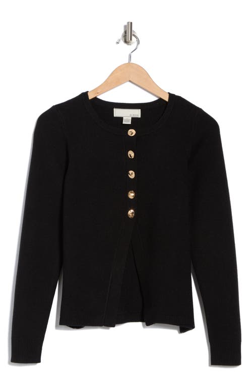 By Design Halsey Tipped Cardigan In Black