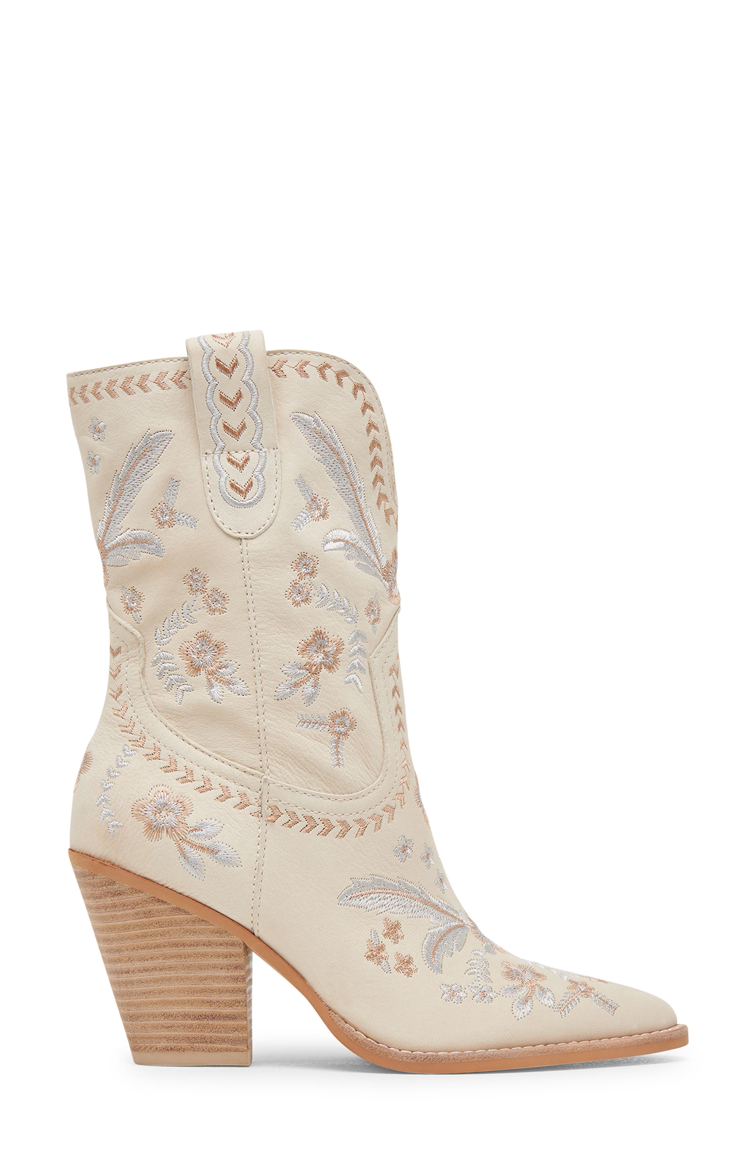 Dolce Vita Jessey Floral Pointed Toe Western Boot, Alternate, color, 