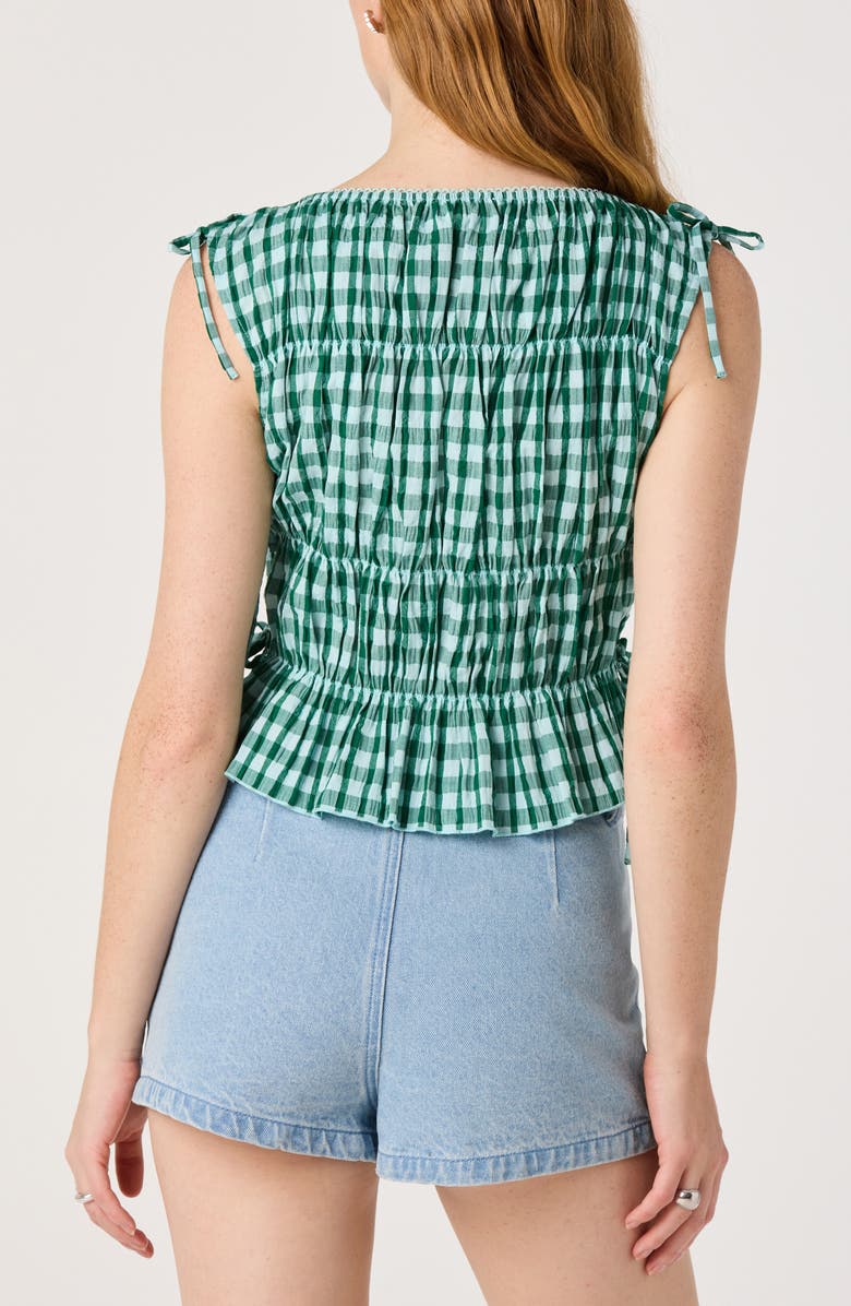 ASTR the Label Bianca Gingham Sleeveless Top, Alternate, color, Green Gingham