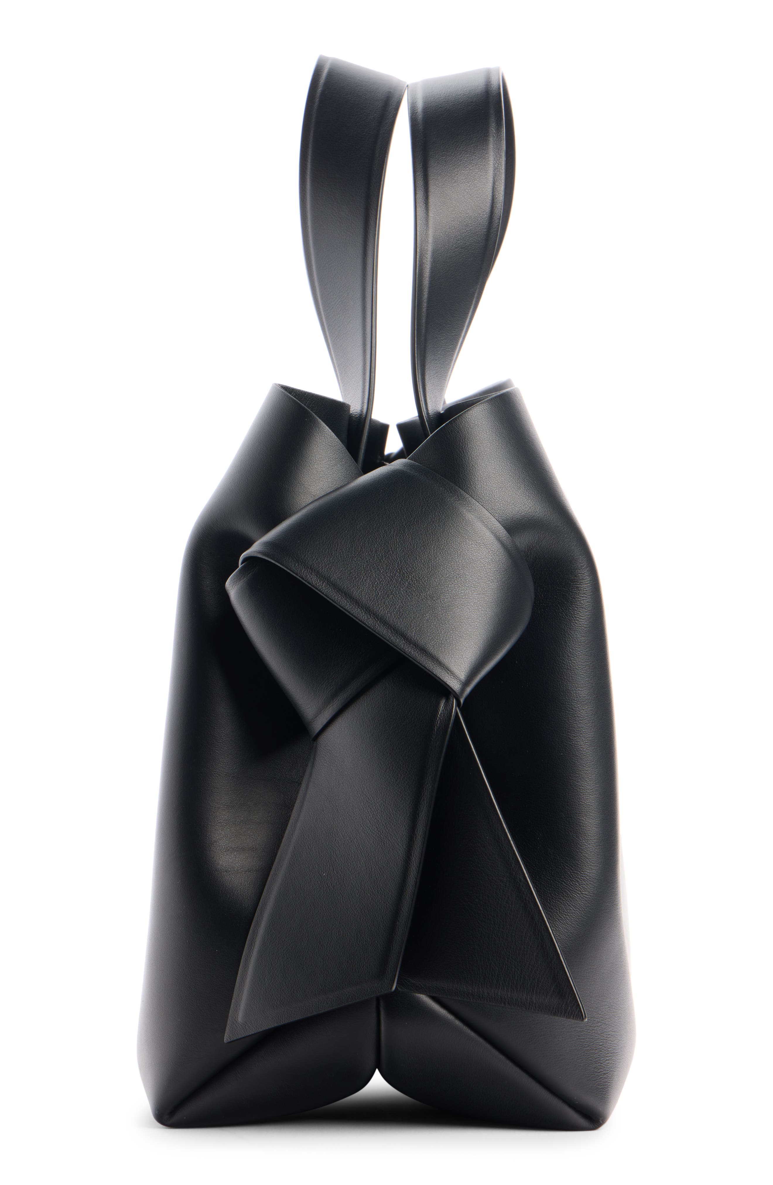 Acne Studios Musubi Leather Tote, Alternate, color, Black