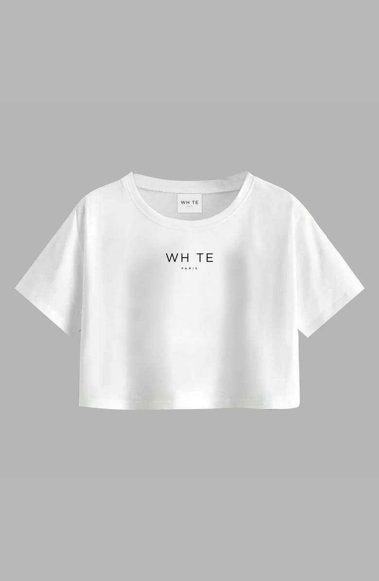 Blvck Whte Minimal Crop Tee, Main, color, White