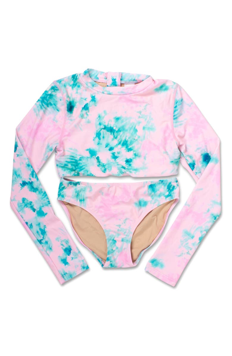 Shade Critters Kids' Crop Rashguard 2-Piece Swimsuit, Main, color,