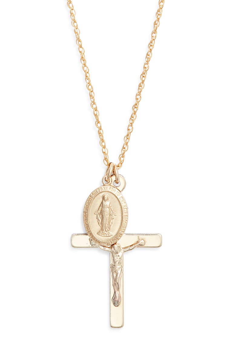 Full of Grace Charm Necklace, Main, color, GOLD