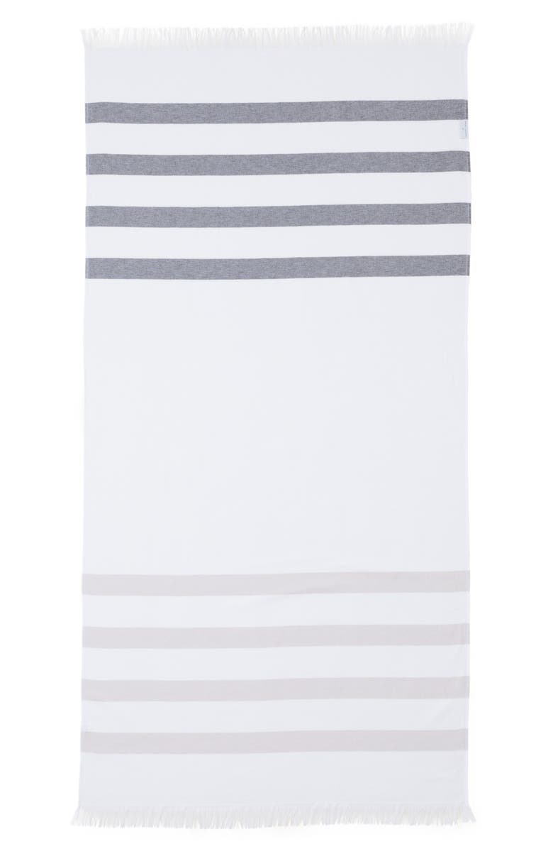 Barefoot Dreams<sup>®</sup> Stripe Organic Cotton Beach Towel, Alternate, color,