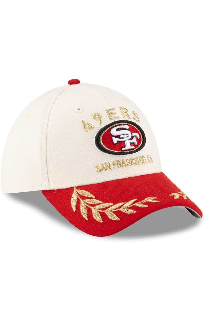 New Era Men's New Era Cream/Scarlet San Francisco 49ers 2025 NFL Draft 39THIRTY Flex Hat, Alternate, color, Cream